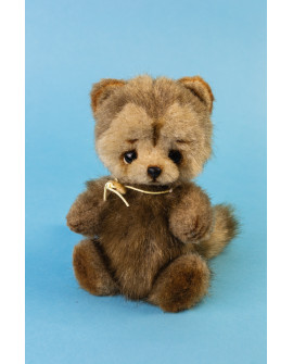Bunny Anisa, Custom made blue mink fur stuffed toy